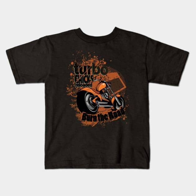 Turbo Chicks Reloaded Kids T-Shirt by JakeRhodes